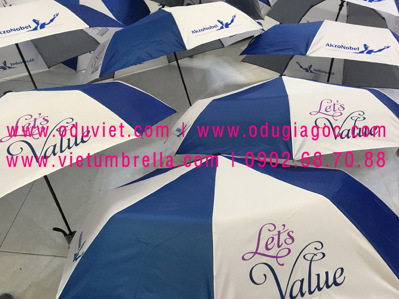 xưởng sản xuất ô dù cầm tay in logo quảng cáo